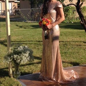Gold sequined gown